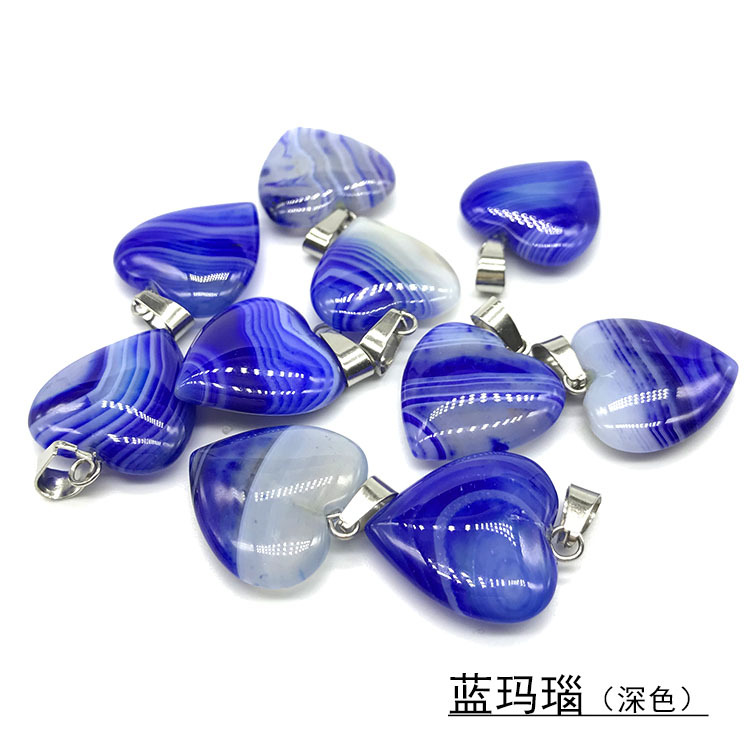 Agate Couleur Unie Satin Pendentif display picture 28