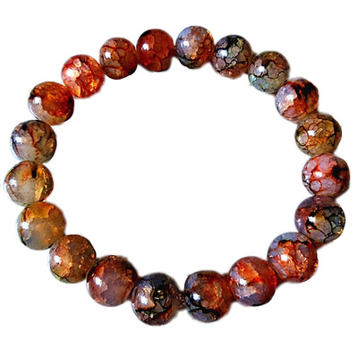 10元店好货源 10mm精品爆花珠水晶手链