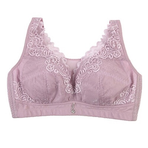 Women's plus size underwear without rims, big breasts, small bra, fat mm, ultra-thin push-up full cup breast-retracting bra summer