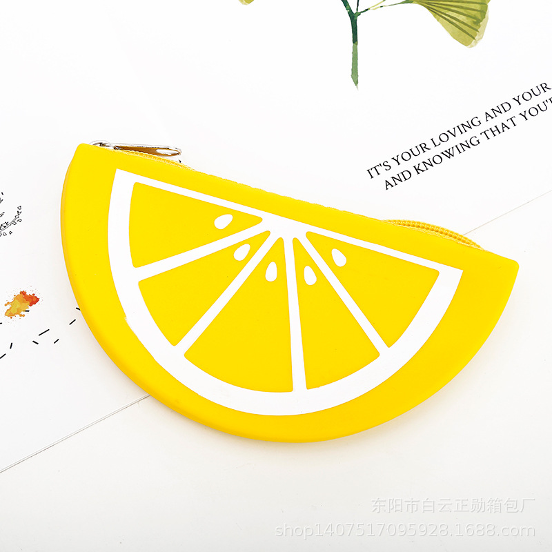 반원 레몬 동전 지갑