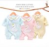 嬰兒衣服秋冬季新生兒純棉連體衣0-1歲男女寶寶秋裝哈衣爬服抱衣