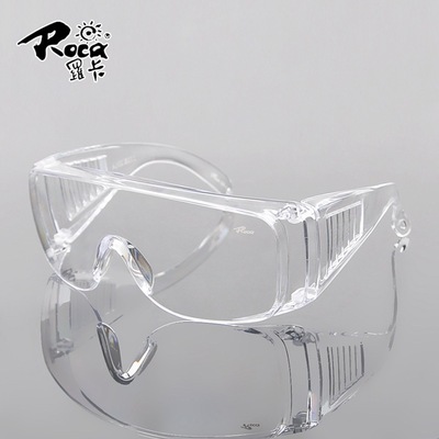 护目镜透明防冲击防风沙防尘护目平光男女骑行防刮擦防护眼镜|ms