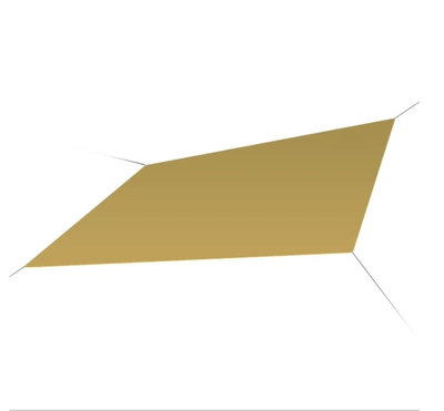 Simple Four Corner Canopy Cloth Picnic Mat Camping Waterproof Sunscreen Outdoor Products Tent Beach Shade Cloth (Çadırlar) - camel-double-145x180cm