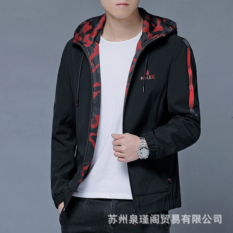 man business affairs leisure time Middle-aged and young Jacket men's wear coat Explosive money Thin section Jacket waterproof new pattern Hooded spring and autumn