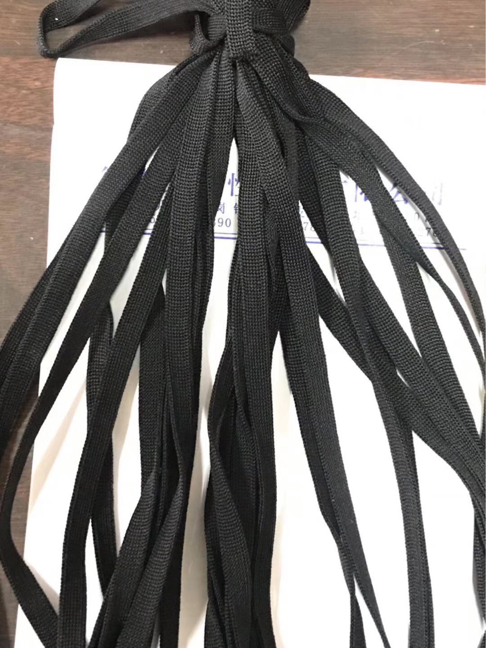 9mm黑色横拉带微弹性织带无胶丝松紧带