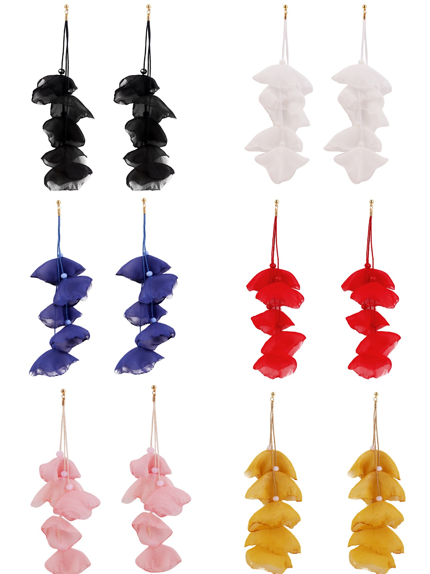 1 Pair Irregular Flower Ethnic Style Classic Style Artificial Crystal Drop Earrings display picture 10