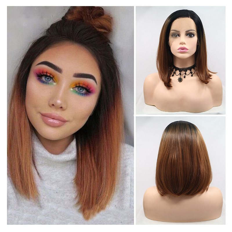 brown wig