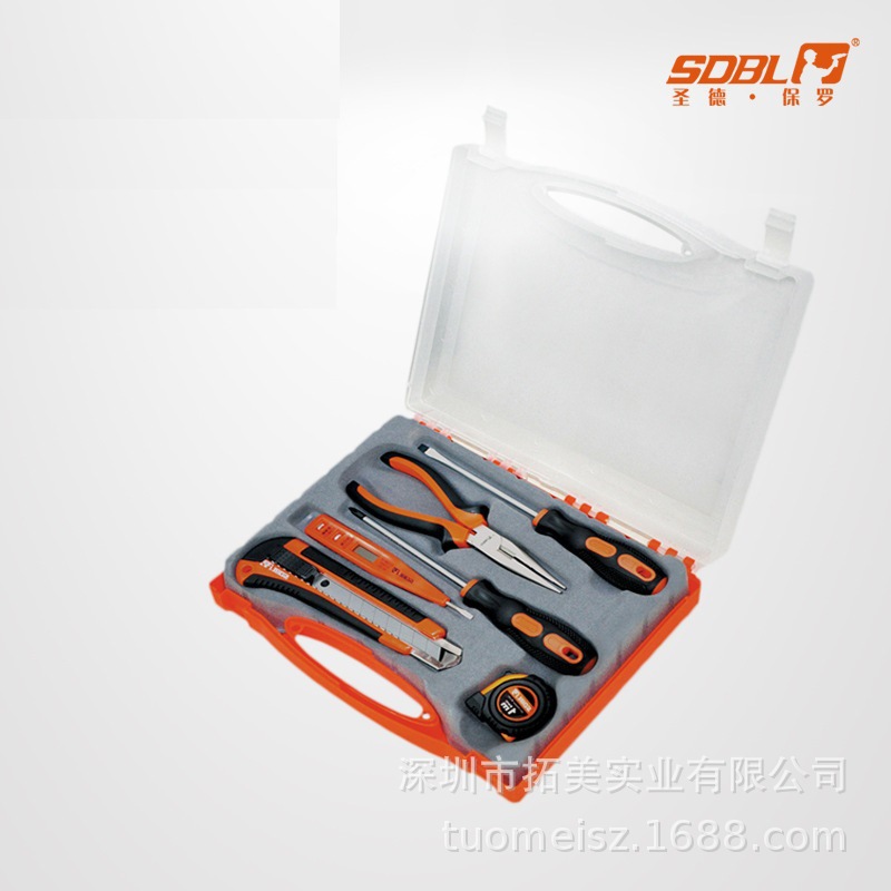 圣德保罗家用工具套装7件套SD-006-A五金工具家庭工具套装工具箱z