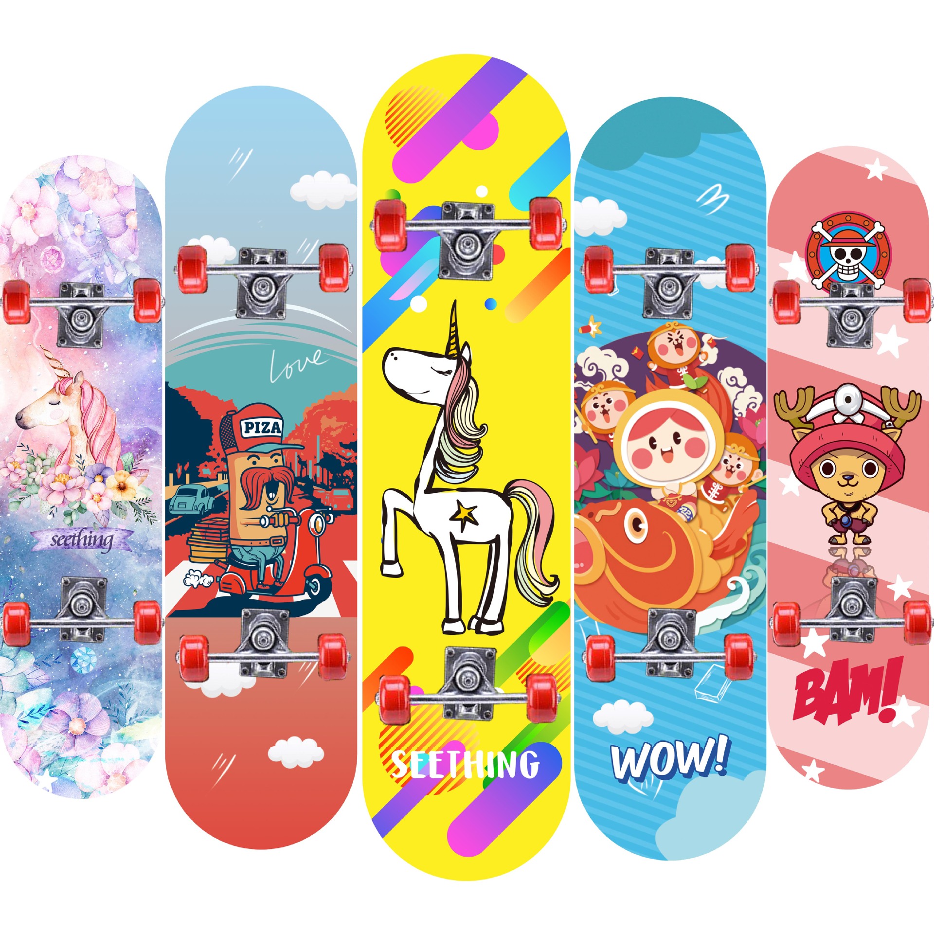direct deal 80cm Skate Four skateboard 3108D Spot seconds hair children Skate pattern