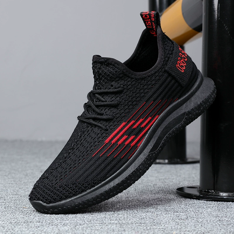 Летняя новая мужская обувь летающая обувь низкая помощь мужская беговая обувь ленивая легкая дышащая повседневная спортивная обувь