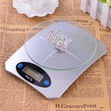 批发家用厨房秤电子秤钢化玻璃秤台秤5kg1g烘焙秤厨房称支持
