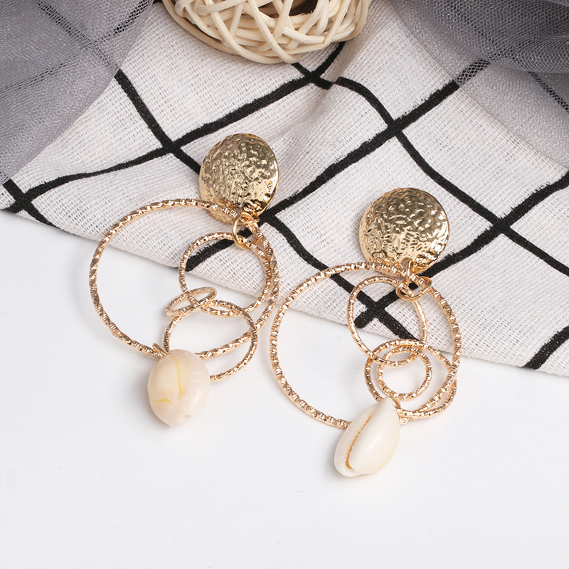 52177 Européen Et Américain De Mode Ins Style Casual Tout-match Boucles D'oreilles Balnéaire Vacances Shell Conque Oreille Goujons Boucles D'oreilles display picture 6