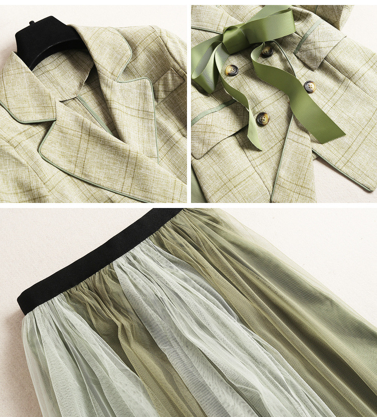 Costume femme SPLIT en Tissu à carreaux - Ref 3334505 Image 8