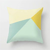 Polyester cushion cushion pattern yellow square geometric pattern cushion cover (excluding pillow core)