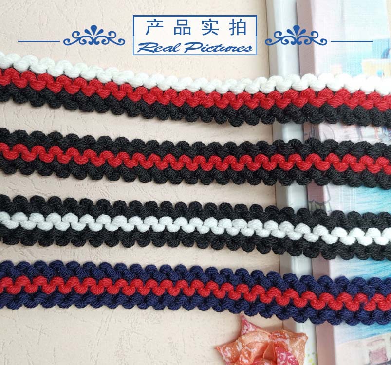 彩色毛线花边10