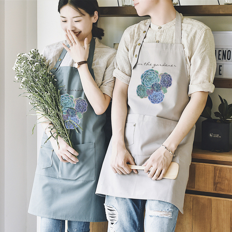 Estilo coreano creativo delantal salón de belleza peluquería floristería ropa de trabajo anti-fouling micro impermeable imprimible