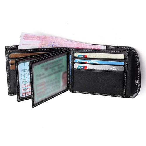 Factory New Short Genuine Leather Wallet Calfskin Men's Money Clip Bulk Wholesale Driver's License Leather Case Men's Genuine Leather Card Holder