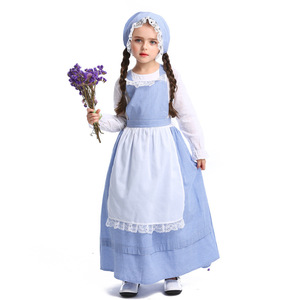 Children anime drama stage performance cosplay costume Halloween costume European rural style farm dress flower girl dress