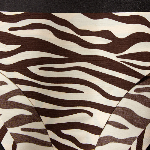 Foreign trade women's underwear sexy and interesting leopard print ice silk low-waist one-piece seamless women's briefs thong