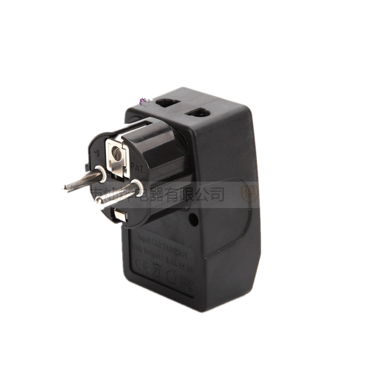 美規插頭 電源轉換器  雙USB 2.1A充電器 轉換插座