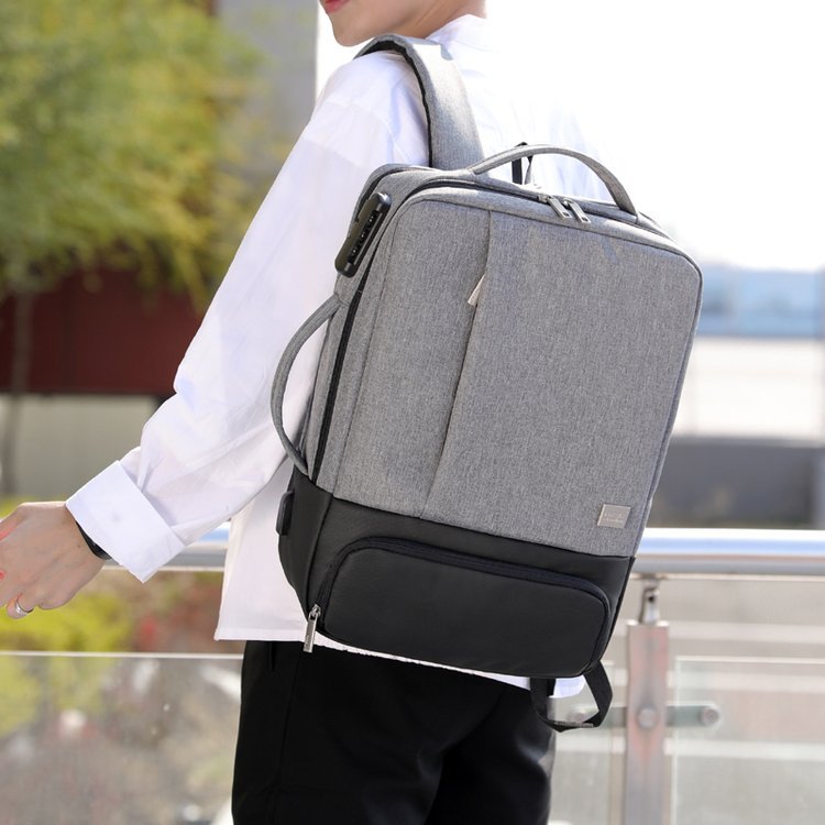 男士商务简约书包时尚潮流韩版休闲大学生旅行包电脑背包防盗包