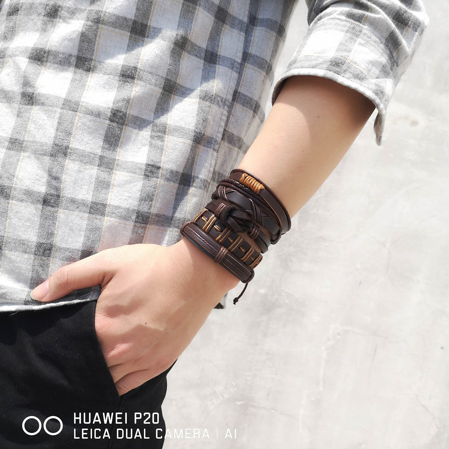 Fashion Owl Pu Leather Knitting Men's Bracelets 1 Piece display picture 12