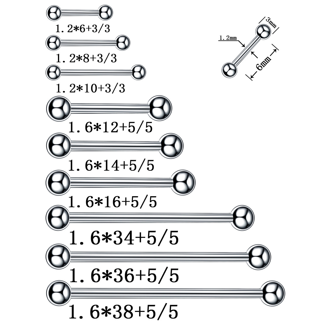 Mode Konstellation Rostfreier Stahl Überzug Ohrstecker Zungennagel display picture 5