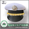 雅蕾帽厂现货白色大檐帽保安大盖帽黄色帽封带帽子保安执勤帽子