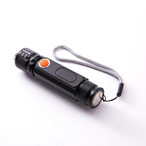 Cross-border LED mini high-intensity flashlight T6 USB charging outdoor home camping portable flashlight wholesale