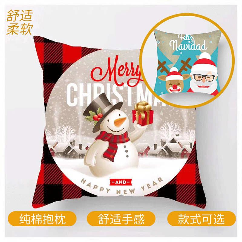 customized Christmas Pillows sofa bedroom Cushion Christmas Elk Cushion Pillow Manufactor Direct selling