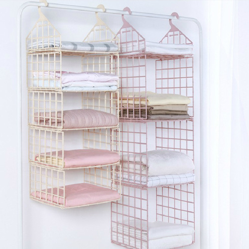 Home organizing wardrobe layered storage rack clothing organizer rack dormitory wardrobe clothes hanging rack storage rack hanging basket