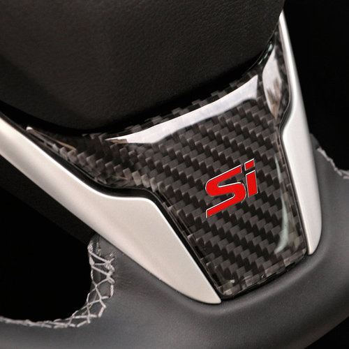 Tenth generation Civic carbon fiber interior decoration steering wheel center door bowl sticker special for 2016-19 Civic modification