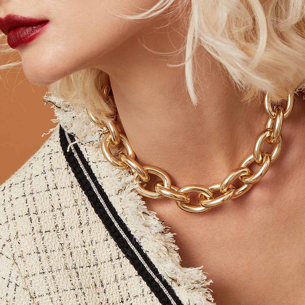 Thick Chain Exaggerated Fashion Trendy Necklace display picture 16