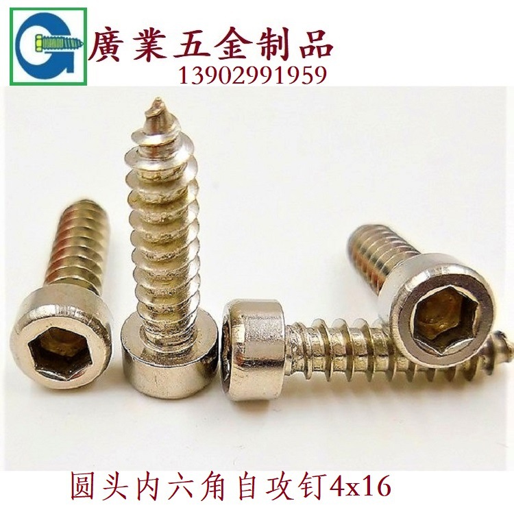 Shenzhen Manufactor production and marketing Stainless steel Inner six angle screw environmental protection Cylinder Self-tapping screws