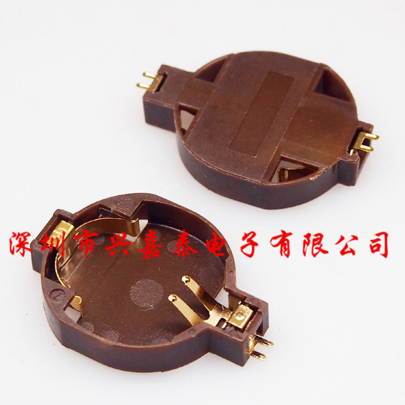 CR2032 BS-10 CR2025 贴片纽扣电池座 镀金 棕色 仿索尼sony