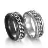 Chain stainless steel, ring, men's accessory, European style