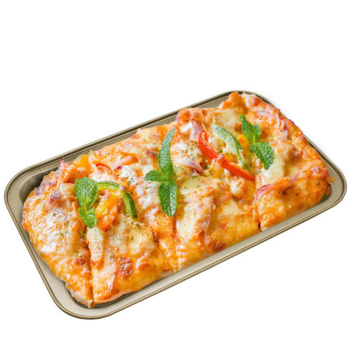 Household non-stick shallow nougat baking pan large and small non-stick rectangular shallow baking pan multi-purpose pizza baking pan