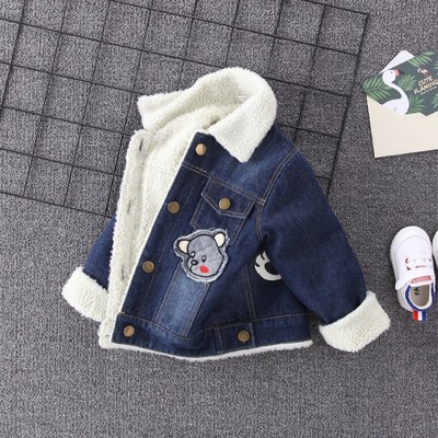 Boy girl With cotton thickening Adidas Chaqueta Lambswool Autumn and winter Children 2-5 Children jacket