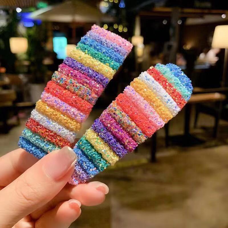 韩国东大门新款网红发夹七彩彩虹发夹亮片BB夹超仙百搭发卡头饰|ms