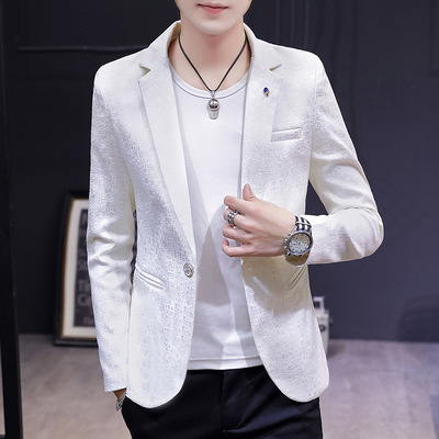 闪亮金粉西服男时尚休闲男式西装韩版修身男士小西服厂家直销代发