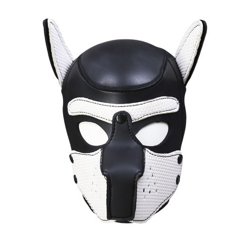 Simulated adult sex toys, role-playing rubber detachable sm dog headgear, eye-opening mask