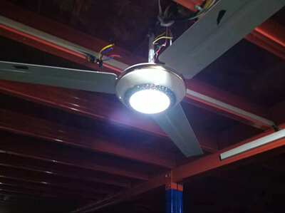 ac/dc12v節能交直流太陽能吊扇燈 家用工廠辦公室應及電池吊扇