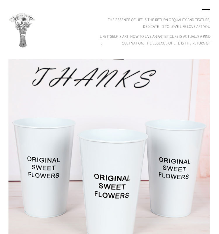 鲜花花桶醒花桶花店鲜花干花花桶花瓶插花花器