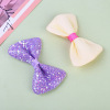 Nail sequins with bow, children's hair accessory, Korean style, wholesale