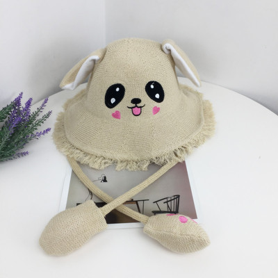 一捏耳朵会动抖音网红同款气囊兔子帽子亲子母女夏薄款防晒遮阳帽|ru