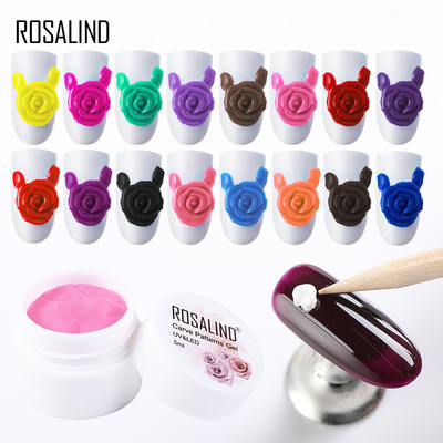 Rosalind nail carving, 3-D carving and painting, nail oil glue, colour painting, phototherapy, new environmental friendly odorless carving glue, 24 colours