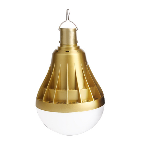 Wireless Outdoor LED Bulb Gold Luxury Night Market Stall Power Failure Emergency Charging Bulb LED Bulb Household Storage Electric