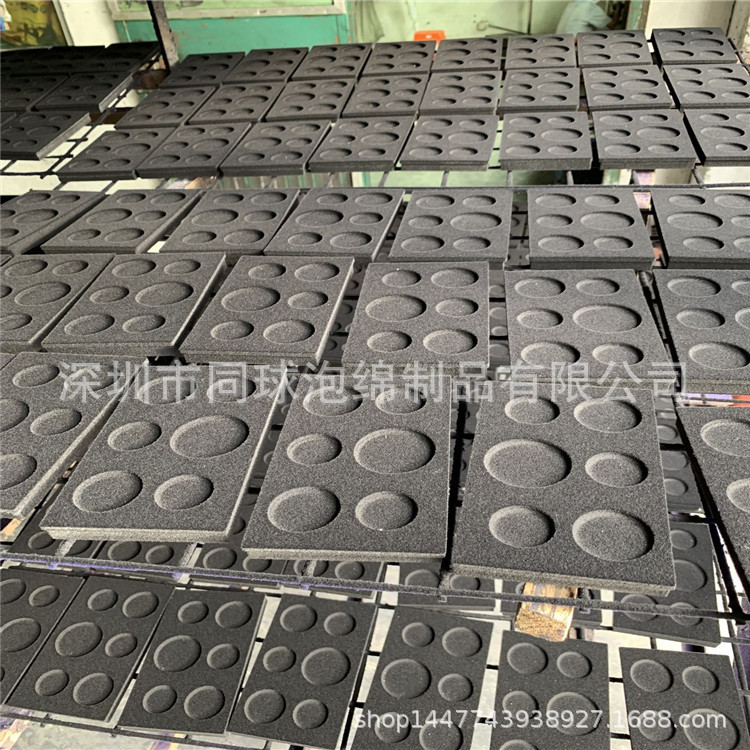 黑色植绒eva海绵艺术品内衬 喷绒eva工艺包装盒 厂家来图样