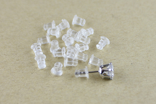 Supply transparent plastic bullet head earplugs, ear accessories, earplugs, ear-back silicone earplugs DIY accessories and supplies