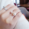 Elegant jewelry, adjustable ring from pearl, wholesale